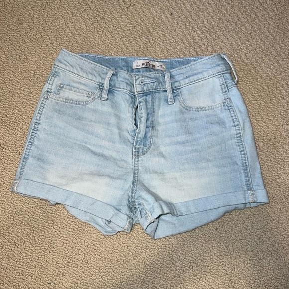 Hollister Pants - Hollister high waisted light wash jean shorts size 1